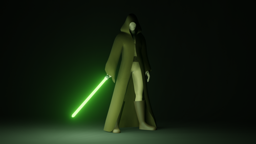 Hooded Jedi Character | Animation Ready preview image